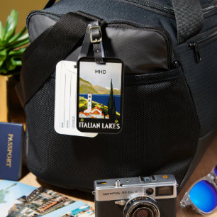 Custom Monogram Italian Lakes Luggage Tag