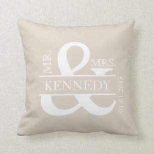 Custom Monogram Keepsake Wedding Pillow