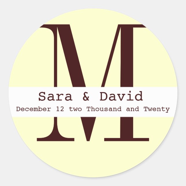 Custom Monogram label (Front)