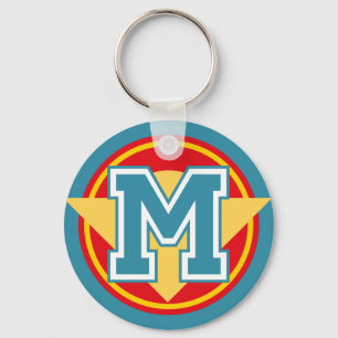 Custom Monogram Letter M Initial Keychain