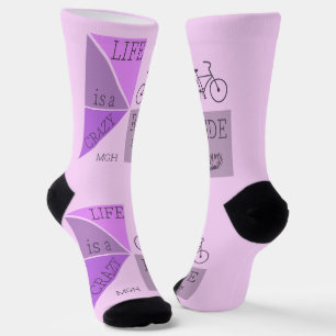 Custom Monogram Life is a Crazy Ride Socks