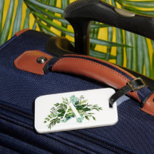 Custom Monogram Luggage Tag