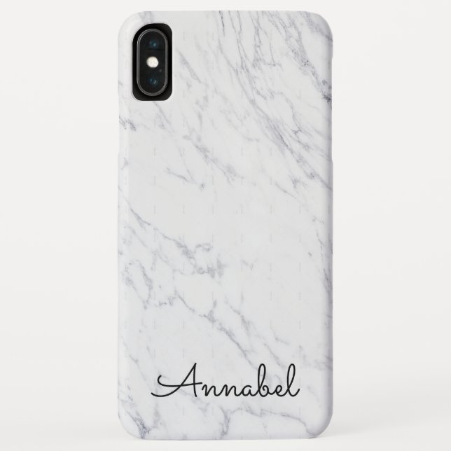 custom monogram marble chic trendy Case-Mate iPhone case (Back)