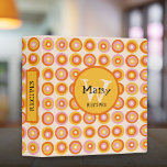 Custom Monogram Mid Century Retro Orange Recipe Binder<br><div class="desc">A cool stylish mid-century abstract orange circles pattern recipe planner featuring your personalized name and monogram. Designed by Thisisnotme©</div>