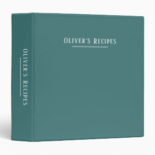 Custom monogram, modern aqua  binder
