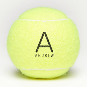 Custom Monogram Modern Design Personalized Tennis Balls