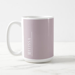 Custom monogram, modern mauve coffee mug
