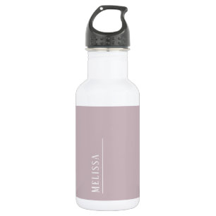 Custom monogram, modern mauve lavender 532 ml water bottle