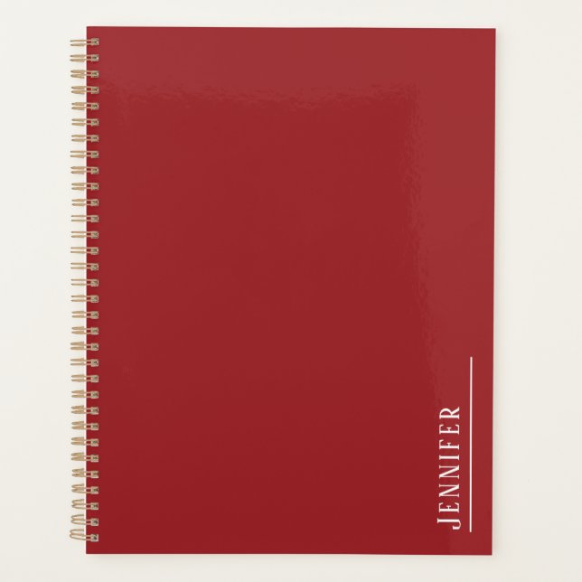 Custom monogram, modern Red Dirt Planner (Front)