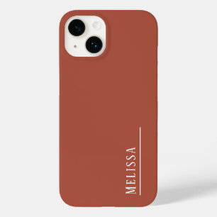 Custom monogram, modern terracotta colour  Case-Mate iPhone 14 case