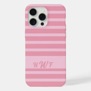 Custom Monogram Monochromatic blush pink iPhone 15 Pro Max Case