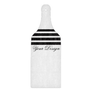 Custom Monogram Monochrome Glass Cheese Cutting Board
