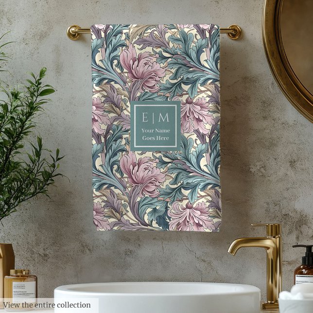 Custom Monogram Morris Inspired Bath Towel (Custom Monogram Morris Inspired Bath Towel)
