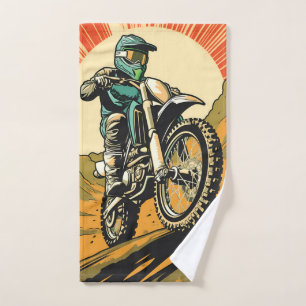 Custom Monogram Motocross Hand Towel