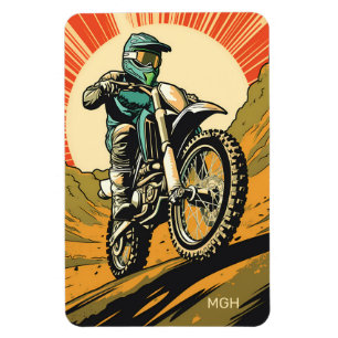 Custom Monogram Motocross Magnet