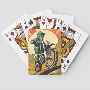 Custom Monogram Motocross Playing Cards