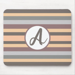 Custom Monogram Mouse Pad – Striped & Personalized