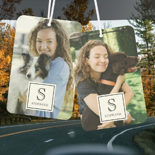 Custom Monogram, Name and Photo Pet Photography Air Freshener
