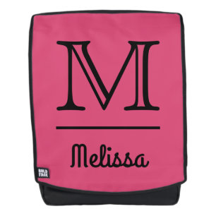 Custom monogram, name & colour backpack