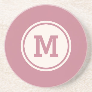 Custom monogram, name & colour sandstone coaster