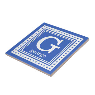 Custom monogram, name & colour tiles