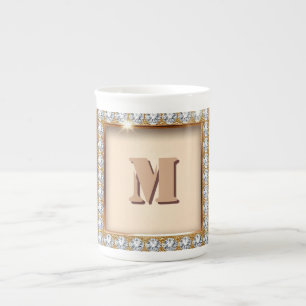 Custom Monogram  Name Design ✨ Bone China Mug