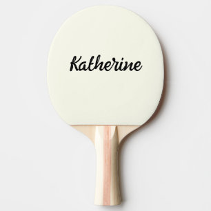 Custom Monogram Name Ivory Ping Pong Paddle