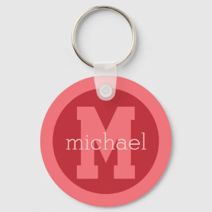 Custom monogram & name keychain