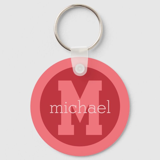 Custom monogram & name keychain (Front)
