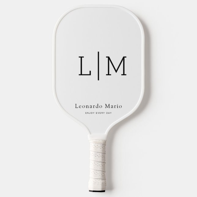 Custom Monogram Name  Pickleball Paddle (Back)