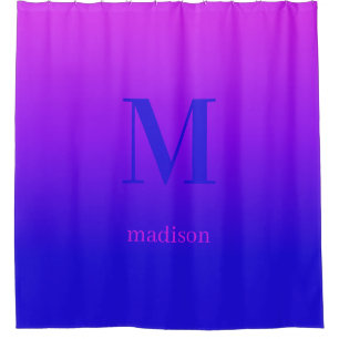 Custom monogram & name Pink to Blue Gradient