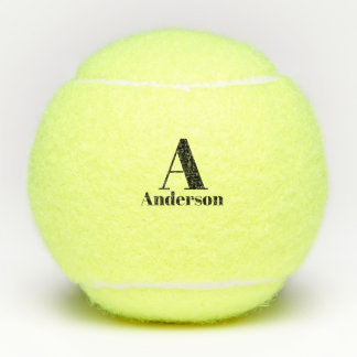 Custom monogram & name tennis balls