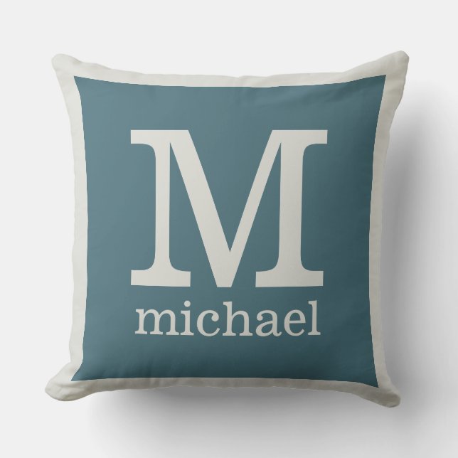 Custom Monogram & Name throw pillows (Front)