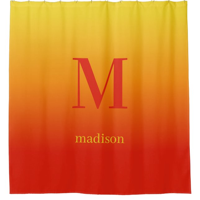Custom monogram & name Yellow to Red Gradient (Front)