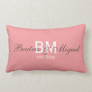 Custom Monogram Names Family Pillow | Rectangle