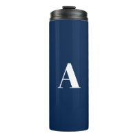 Custom monogram navy blue and white