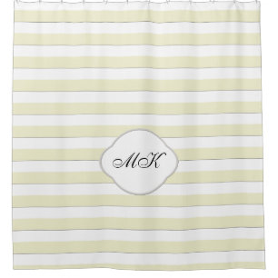 Custom Monogram on Yellow Stripes on Custom Colour