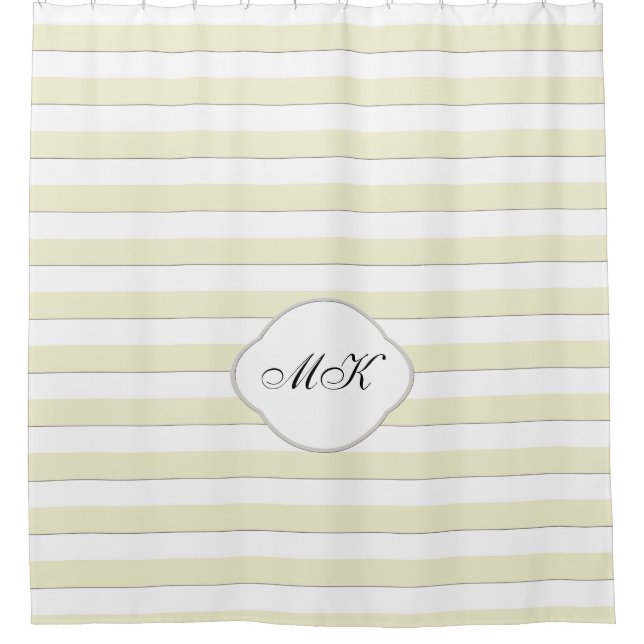 Custom Monogram on Yellow Stripes on Custom Colour (Front)