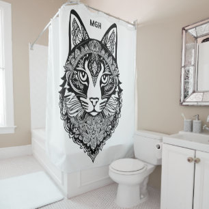 Custom Monogram Ornamental Cat