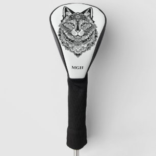 Custom Monogram Ornamental Cat Golf Head Cover