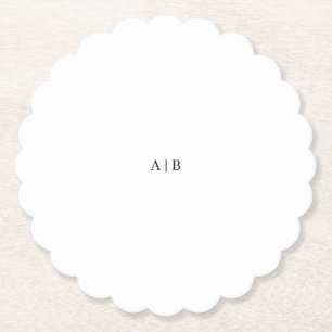 Custom Monogram Paper Coaster