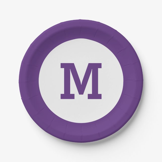 Custom Monogram paper plates (Front)