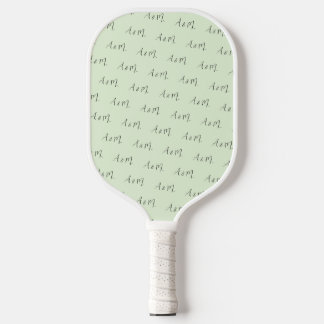 Custom Monogram Pattern and Text Pickleball Paddle