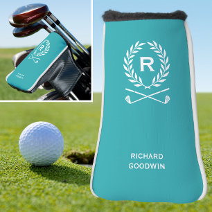 Custom Monogram Personalized Blue-green Putter Golf Head Cover