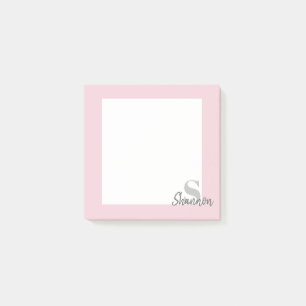 custom monogram personalized post-it notes
