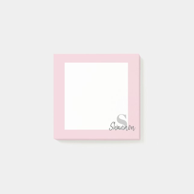 custom monogram personalized post-it notes (Front)
