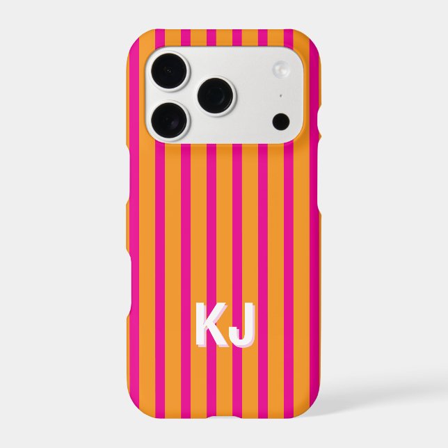 Custom Monogram Personalized Stripes Aesthetic (Back)