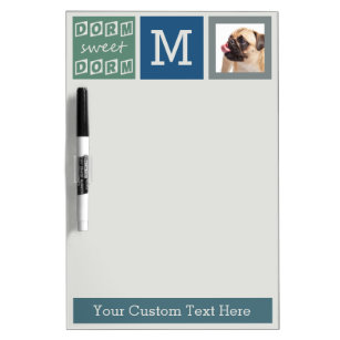 Custom Monogram & Photo dorm room message board
