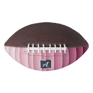 Custom Monogram Pink Gradient Vertical Football