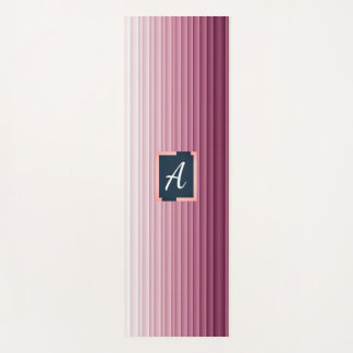 Custom Monogram Pink Gradient Vertical Yoga Mat